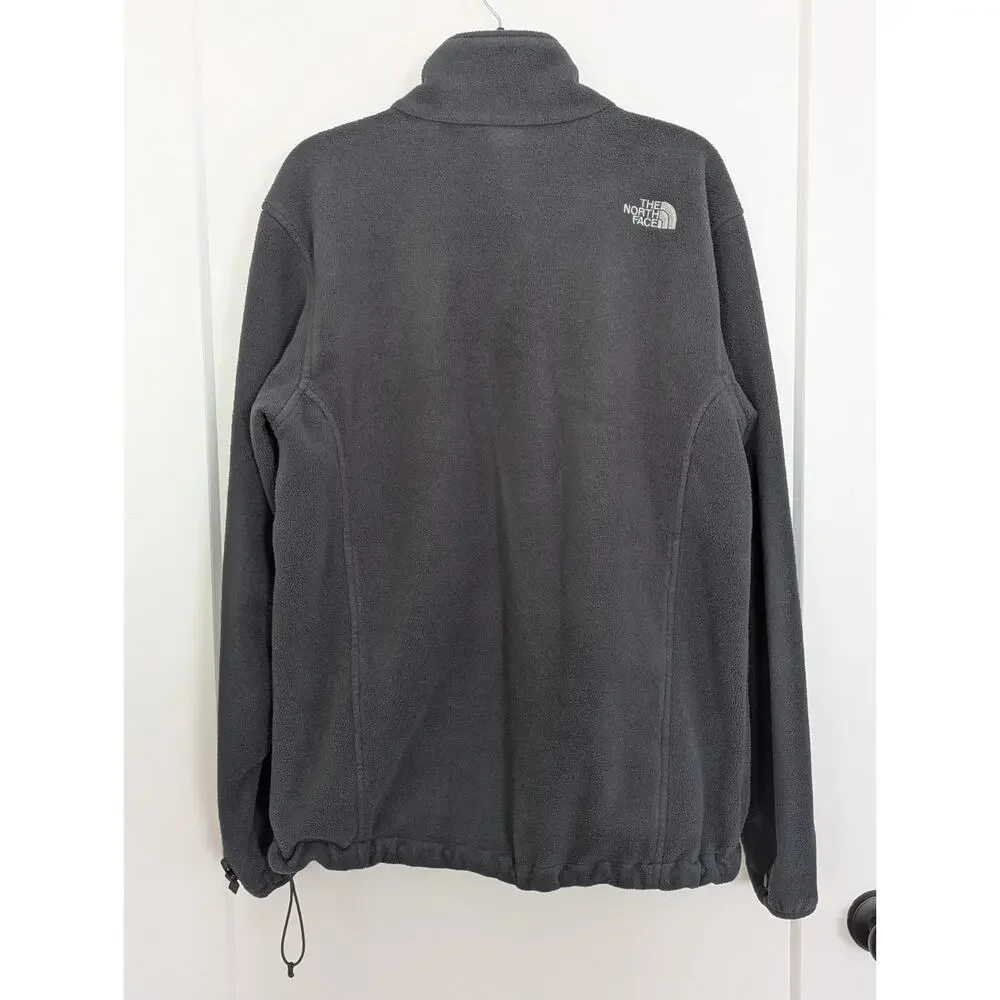 The North Face Men's Large Gray Fleece Zip Jacket Polartec Classic Casual